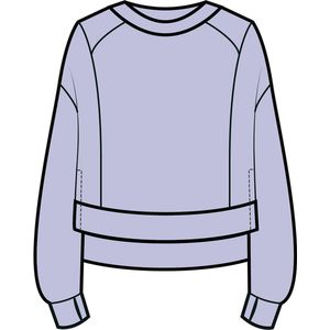 Sweaty Betty - After Class Crop Sweatshirt - Heather Purple - Trui