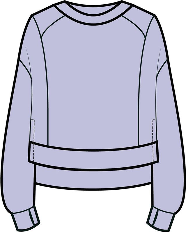 Sweaty Betty - After Class Crop Sweatshirt - Heather Purple - Trui