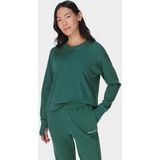 Sweaty Betty - After Class Crop - Trui - Willow Green - Dames