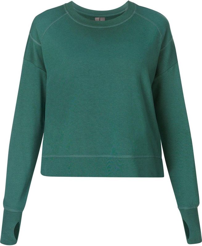 Sweaty Betty - After Class Crop - Trui - Willow Green - Dames