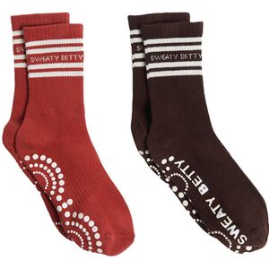 Sweaty Betty - Mid Length Ankle Gripper - Sable Brown - 2-Pack