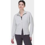Sweaty Betty - After Class Zip Up - Trui - Lichtgrijs - Biologisch Katoen