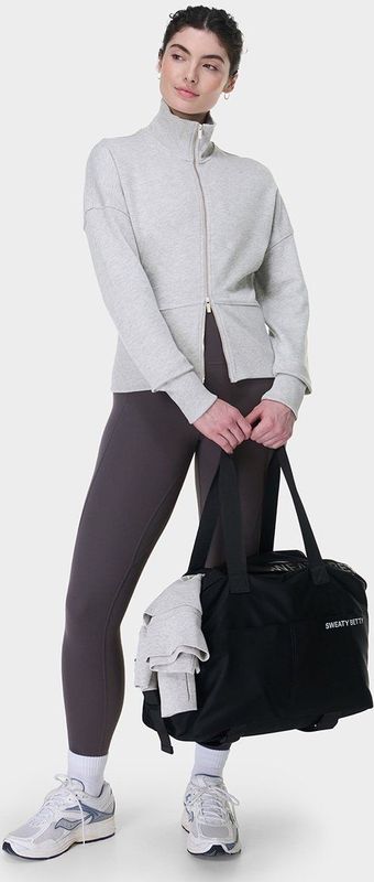 Sweaty Betty - After Class Zip Up - Trui - Lichtgrijs - Biologisch Katoen