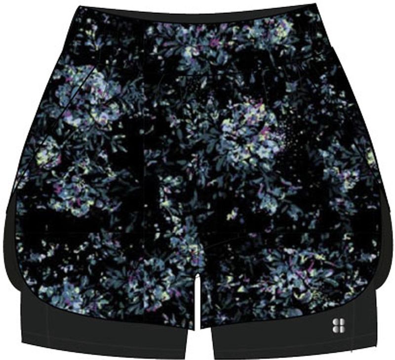 Sweaty Betty - Korte Broek - Zwart - Peony Print - Sportbroeken