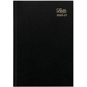 Letts A5 weekplanner 2020-2021, zwart