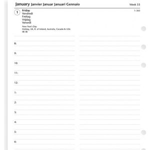 Filofax Agenda 2023 2023 dag per pagina 5 talen A5 wit 23-68515