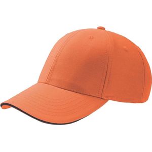 Atlantis Sport Sandwich 6 Panel Baseball Cap (Pakket van 2) (Oranje)