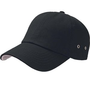 Atlantis Actie 6 Paneel Chino Baseball Cap (Pakket van 2)  (Zwart)