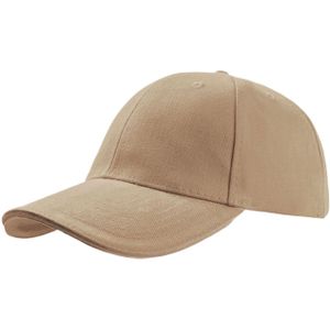 Atlantis Liberty Sandwich Heavy Brush Cotton 6 Panel Cap (Pack of 2)  (Kaki/Khaki)