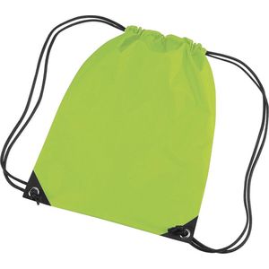 Bagbase Premium Gymsac Waterbestendige Zak (11 Liter) (Pakket van 2) (Kalk)