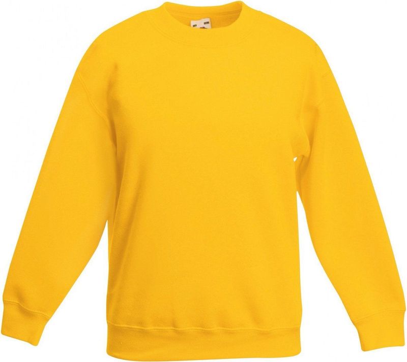 Fruit Of The Loom - Premium 70/30 Sweatshirt - Zonnenbloem Geel - Pak van 2