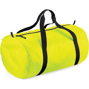 BagBase Packaway Vatzak / Duffle Waterbestendige Reiszak (32 Liter) (Fluorescerend Geel/ Zwart)