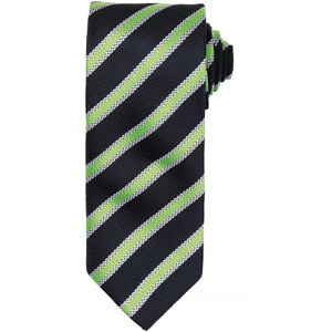 Premier Heren Wafelstrook Formele zakelijke stropdas (Pakket van 2) (Zwart/Kalk)