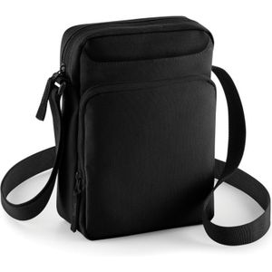 Bagbase Cross-body tas met schouderriem (set van 2)  (Zwart)