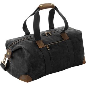 Quadra - Reisetasche "Heritage", Leder  (Schwarz)
