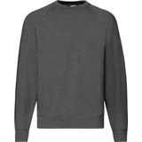 Fruit Of The Loom - Valuegewicht V-hals - T-shirt - Donker Heather - Korte Mouwen