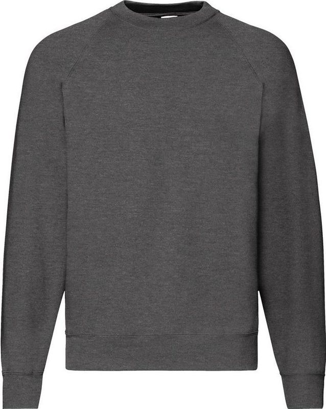 Fruit Of The Loom - Valuegewicht V-hals - T-shirt - Donker Heather - Korte Mouwen