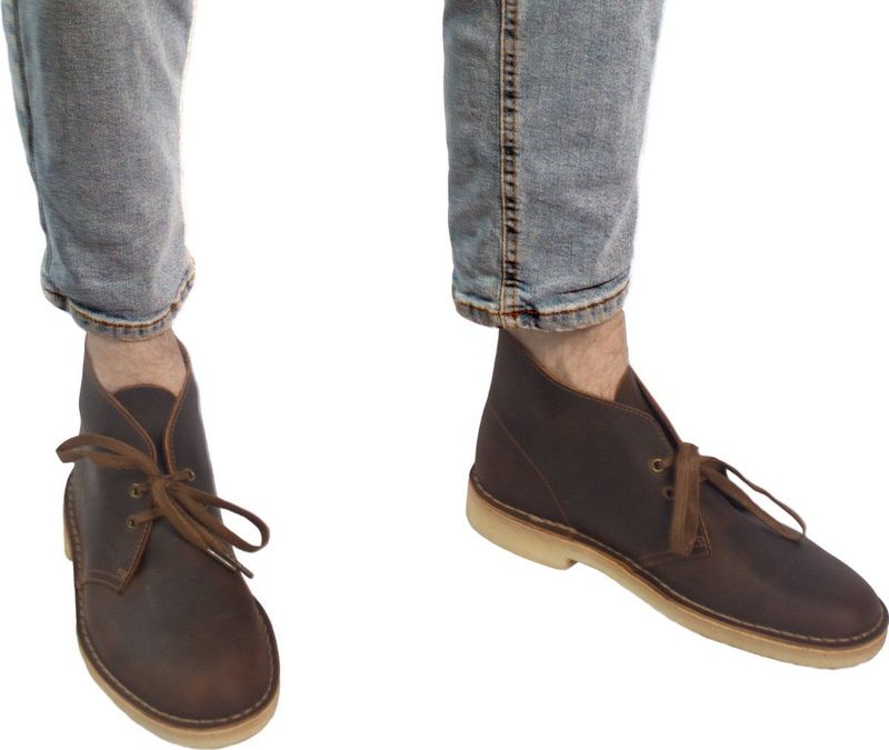 Clarks - Desert Boot - Veterschoen - Bruin - Leer - Gerecycled Rubber