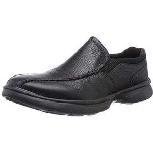 Clarks Bradley Step Slipper voor heren, Blk Tumbled Lea, 47 EU