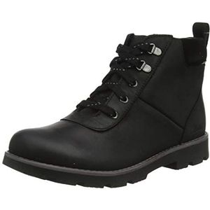 Clarks Heath Go Gtx K Chukka jongenslaarzen, Zwart leder