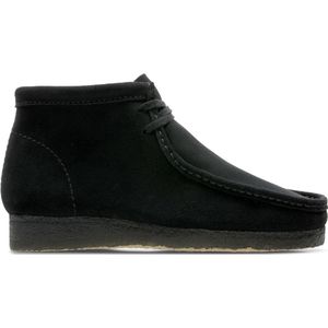 Clarks, Schoenen, Heren, Zwart, 44 EU, Suède, Zwarte Wallabee Suède Laarzen