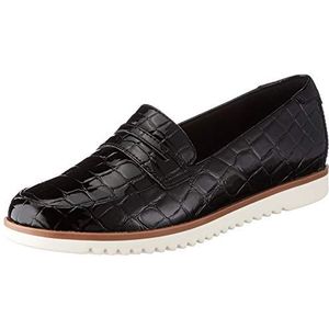 Clarks Serena Terri dames Moccasin Plat, Zwart patent , 40 EU