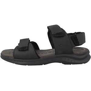 Clarks hapsford creek heren sandalen, Zwart leder