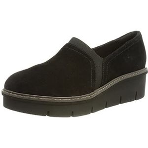 Clarks dames slippers Airabell Mid, Black Sde, 41.5 EU