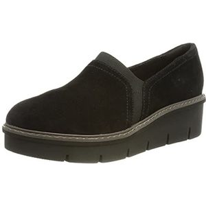 Clarks airabell dames mocassins, zwart Sde