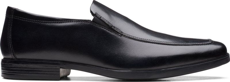 Clarks - Howard Edge - Instappers - Zwart - Leer