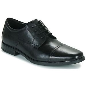 Clarks Oxford Howard pet voor heren, Zwart leder