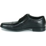 Clarks Howard Cap Oxford-stof voor heren, Zwart leder