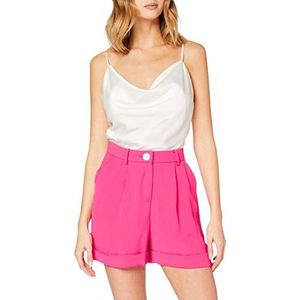 MISS SELFRIDGE Dames Hot Pink Button Shorts, roze (hot pink), 34