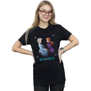 Li-cense Disney dames frozen 2 elsa en anna zoeken de waarheid katoenen boyfriend t-shirt