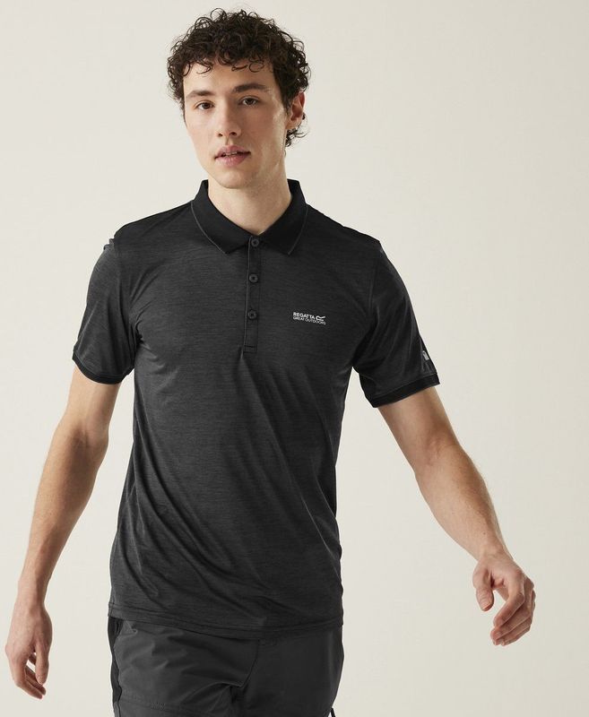 Regatta - Remex II - Sportpolo - Lichtblauw - 100% Polyester, Sneldrogend