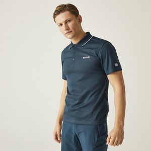Regatta - Maverick V - Poloshirt - Blauw - 100% Polyester, Ademend, Vochtafvoerend, Sneldrogend