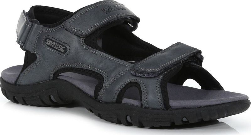 Regatta - Haris - Sandalen - Zwart - PU-leer