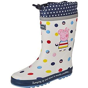 Regatta Regenlaarzen Peppa Pig Meisjes Rubber Wit/blauw Mt 33