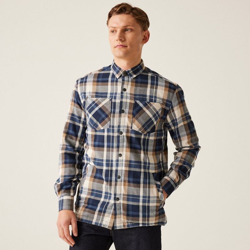 Regatta - Thamos - Overhemd - Ruitdessin - 100% Biologisch Katoen