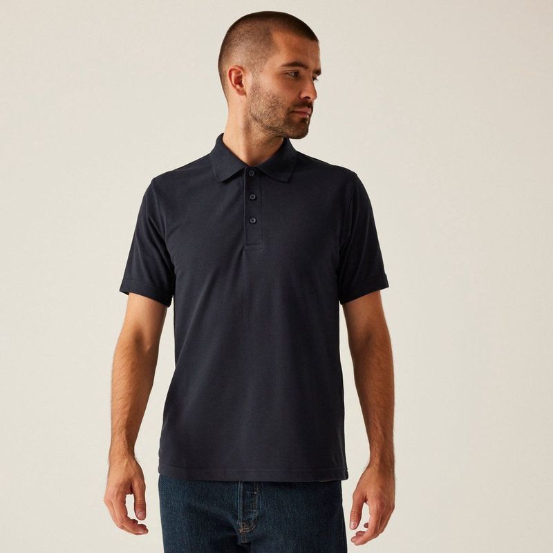 Poloshirt - Korte Mouwen - Blauw - Polykatoen