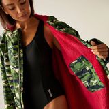 Badjas - Waterdicht - Blauw - Hydrafort 5000 - Borg Fleece Voering