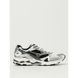 Mizuno - Wave Rider 10 - Sneakers - Wit/Zwart/Zilver - Mesh/Leer/Lakleer