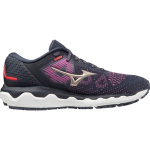 Mizuno Wave Horizon 5 Sportschoenen - Maat 38 - Vrouwen - Navy/Paars/Wit