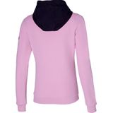 Mizuno - Dames Sweatshirt - Zwart - Zacht Katoen - Capuchon - Ritssluiting - Contrasterende Mesh Panelen