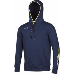 Mizuno - Hoodie - Unisex - Blauw - Katoen