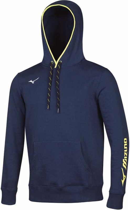 Mizuno - Hoodie - Unisex - Blauw - Katoen