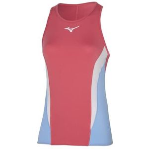 Mizuno Bedrukt tank-T-shirt voor dames, roze (tea), XS, roze (Tea)