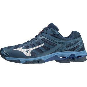 Mizuno Heren Wave Voltage Sneaker, DarkDenim/Wht/BlueJasper, 5 UK