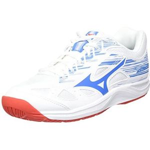 Mizuno Stealth Star Junior Sneaker voor jongens, Wit Fred Fransblauw, 33 EU