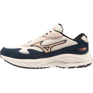 Men's Mizuno Wave Rider Beta Trainers In White Navy - Maat 42.5